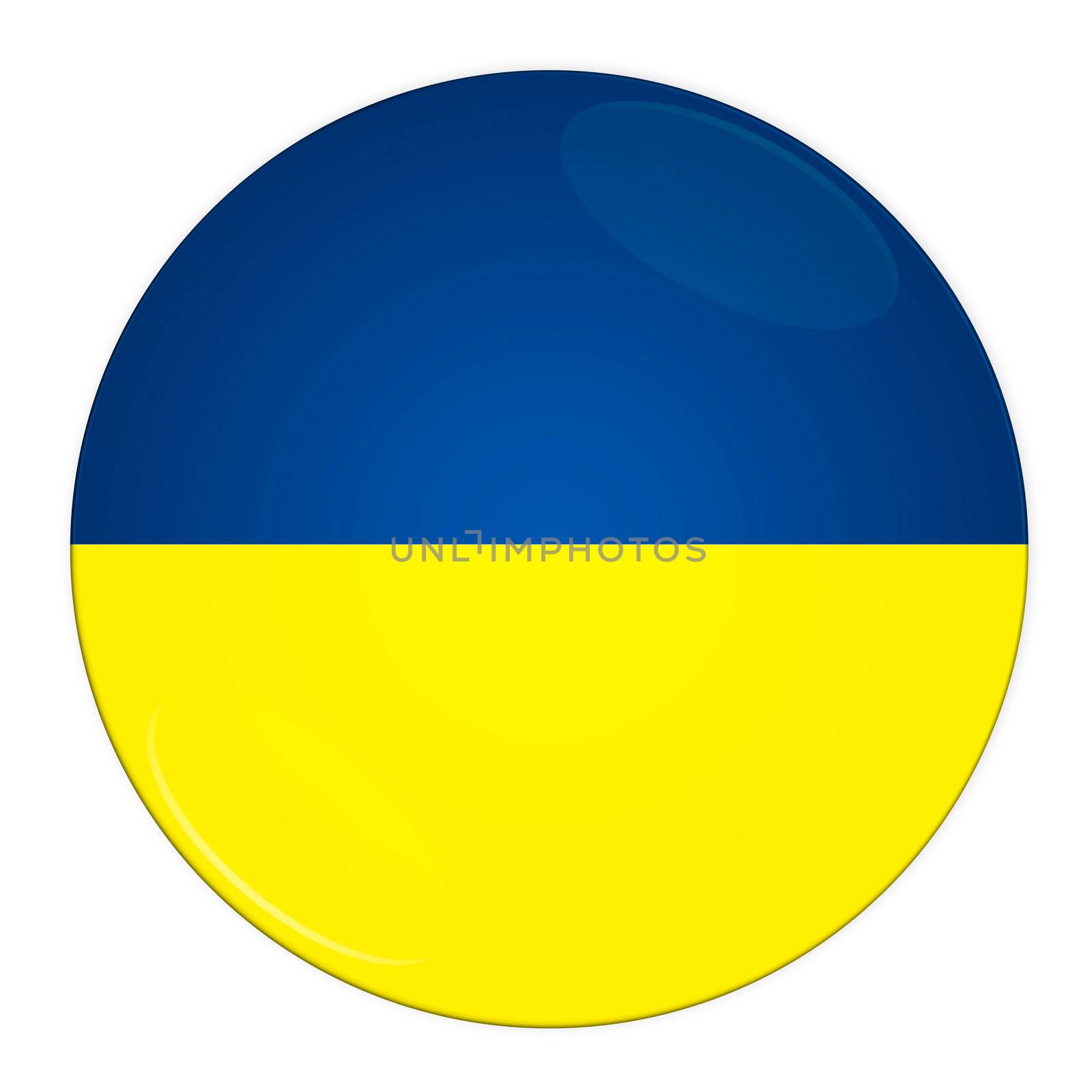 Ukraine button with flag by rusak