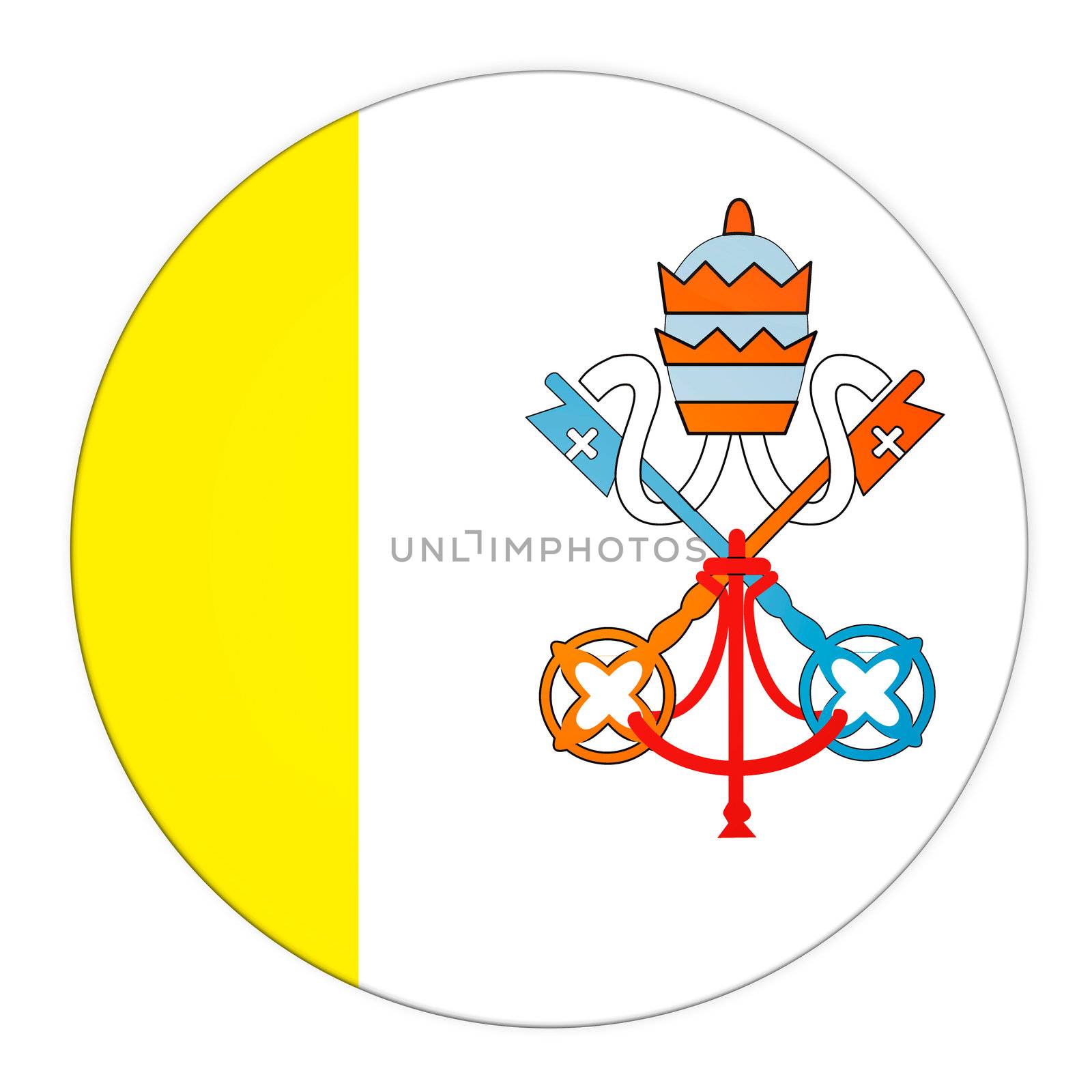 Vatican button with flag by rusak