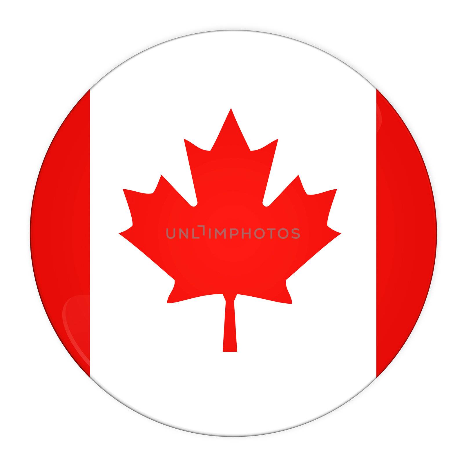 Canada button with flag by rusak
