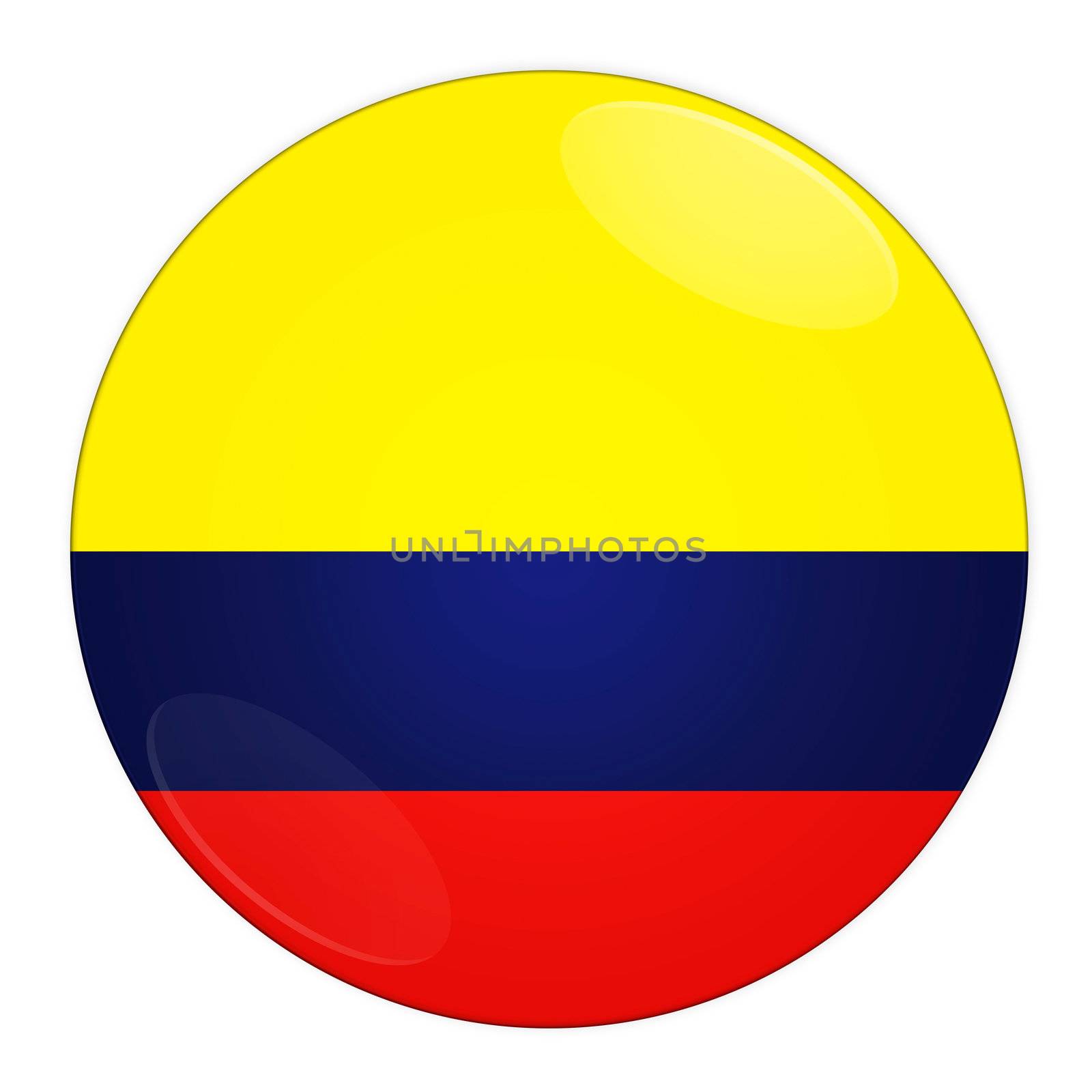 Colombia button with flag by rusak