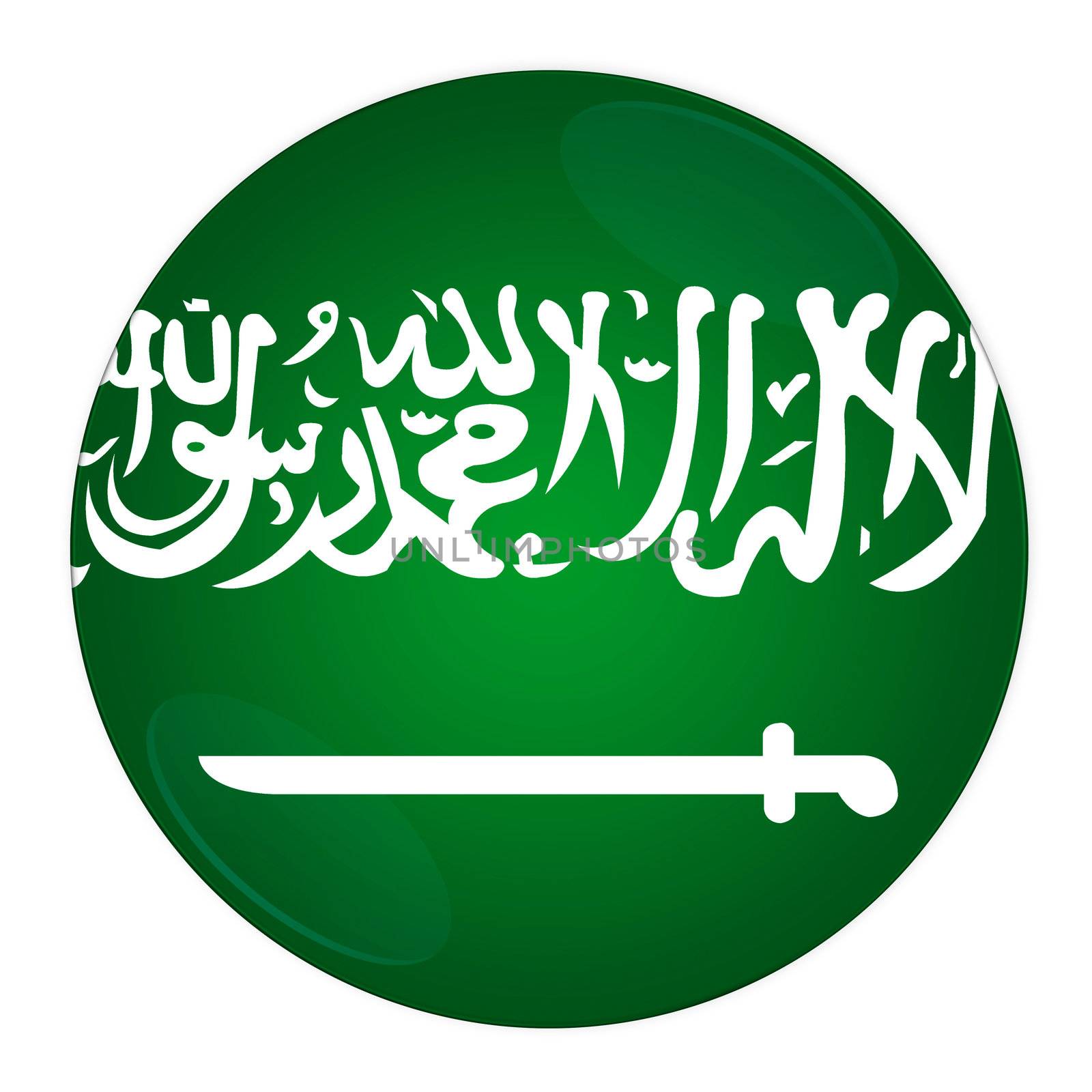 Saudi arabia button with flag by rusak