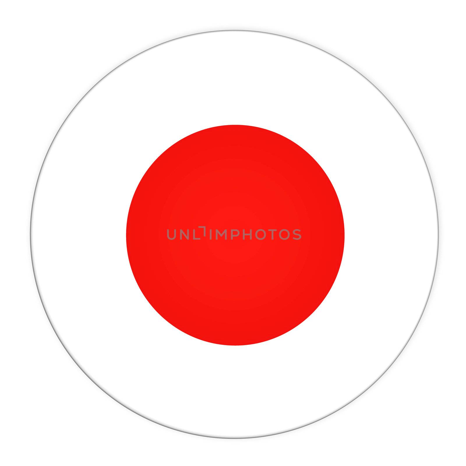 Abstract illustration: button with flag from Japan country