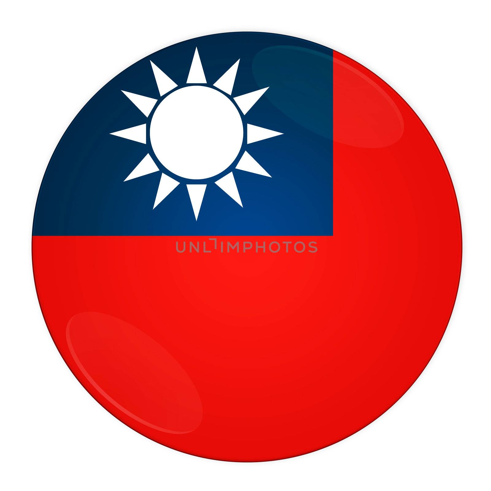 Taiwan button with flag by rusak