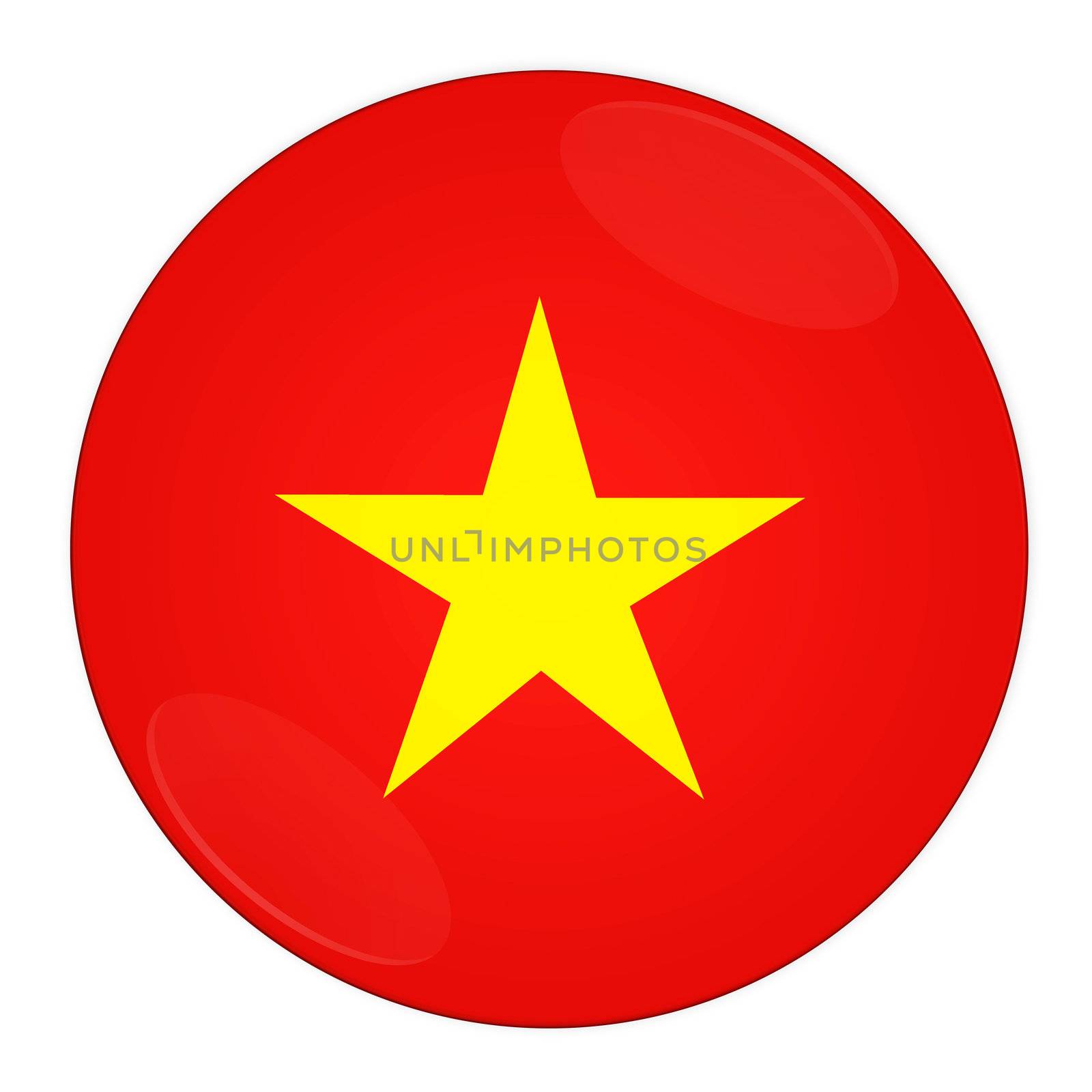 Abstract illustration: button with flag from Vietnam country