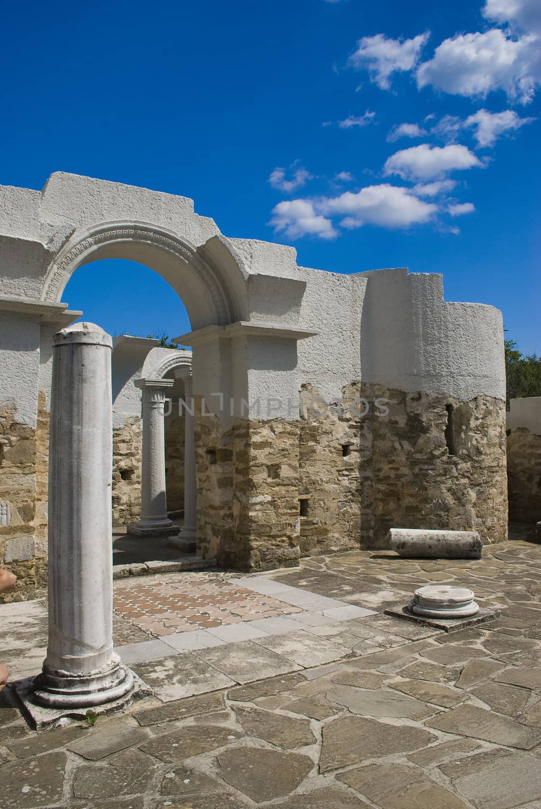 Ancient ruins Veliki Preslav Bulgarian landmark