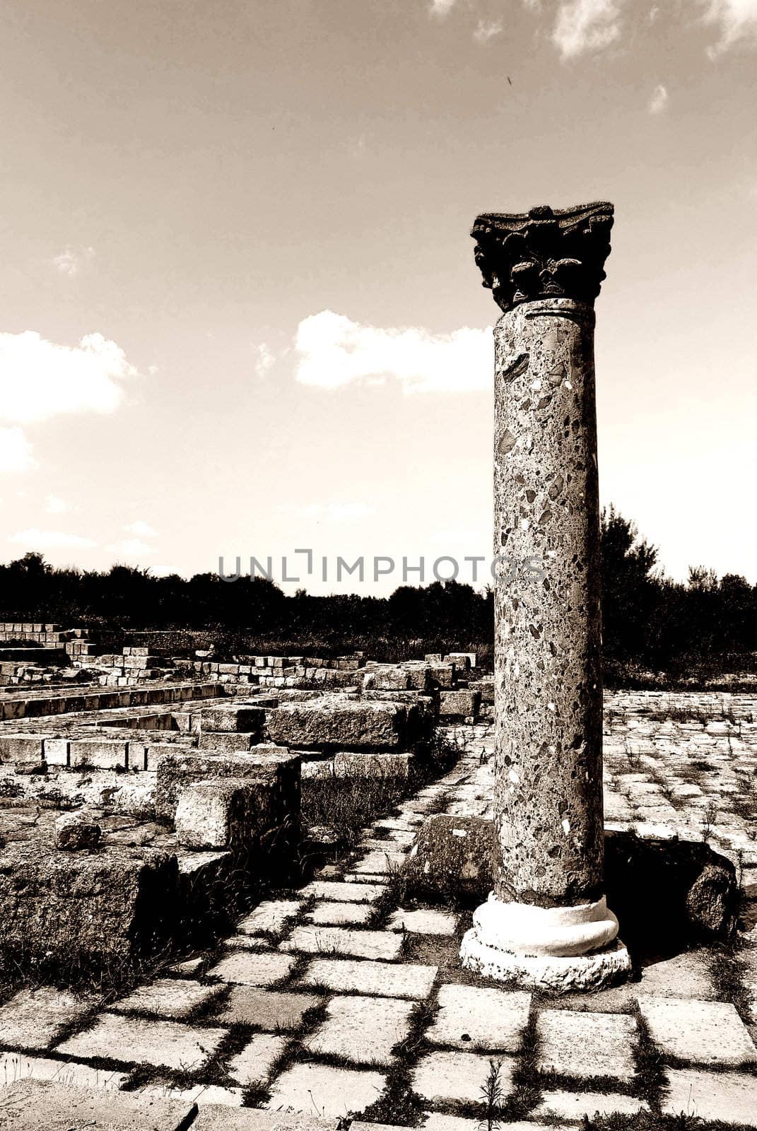 Ancient ruins Veliki Preslav Bulgarian landmark