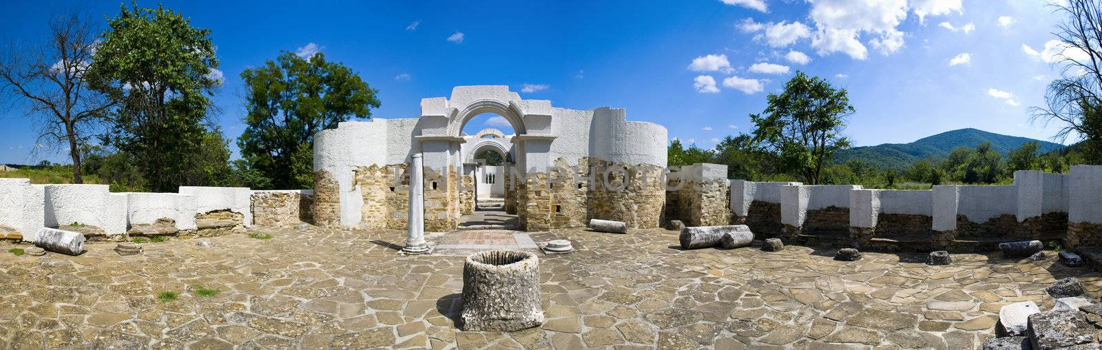 Ancient ruins Veliki Preslav Bulgarian landmark