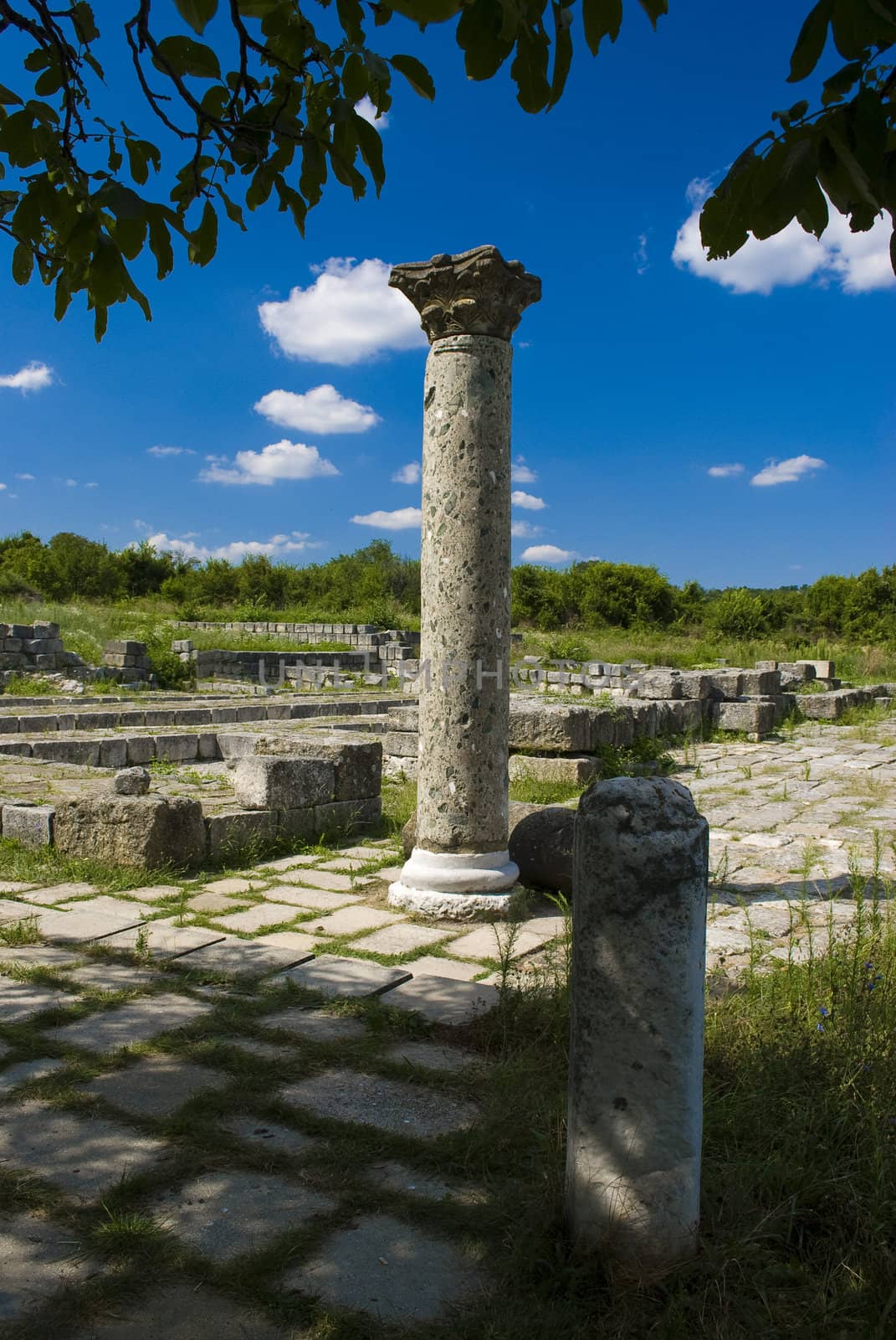 Ancient ruins Veliki Preslav Bulgarian landmark