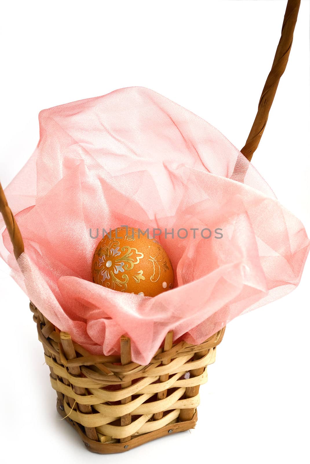 decorated easter egg in basket by Dessie_bg