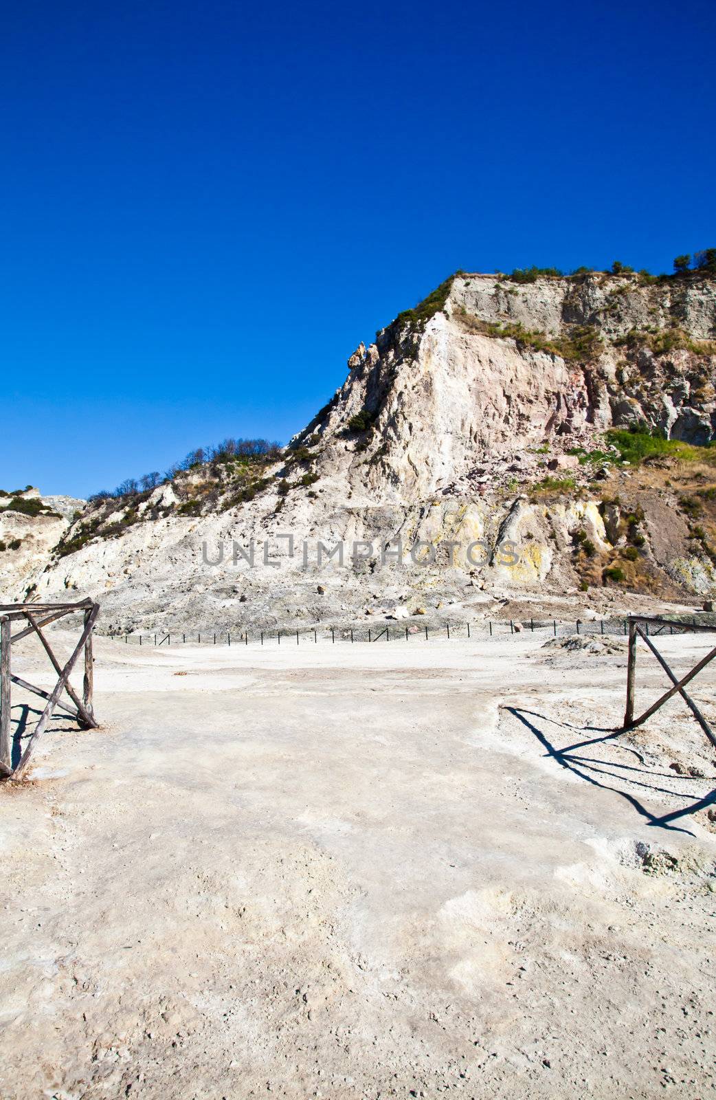 Pozzuoli, Italy. Solfatara area, volcanic crater still in activity.