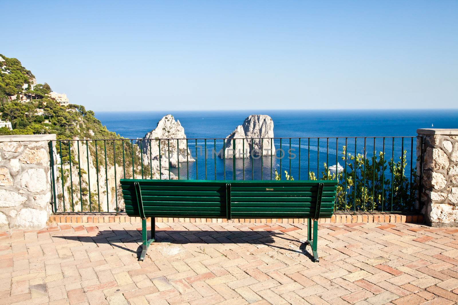 Summertime at Capri, beautiful isle in Naples Gulf, Italy