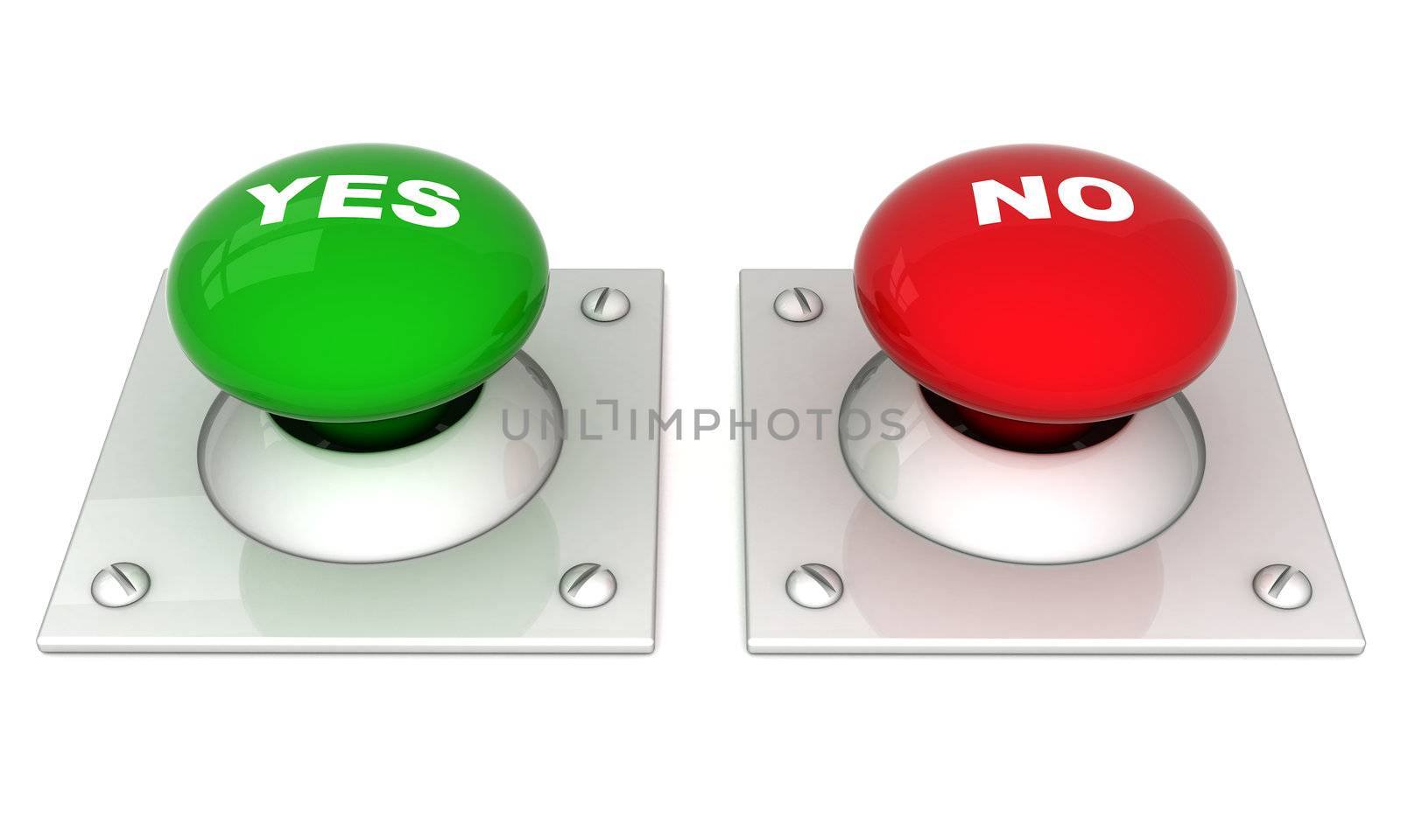 image the red button on a white background