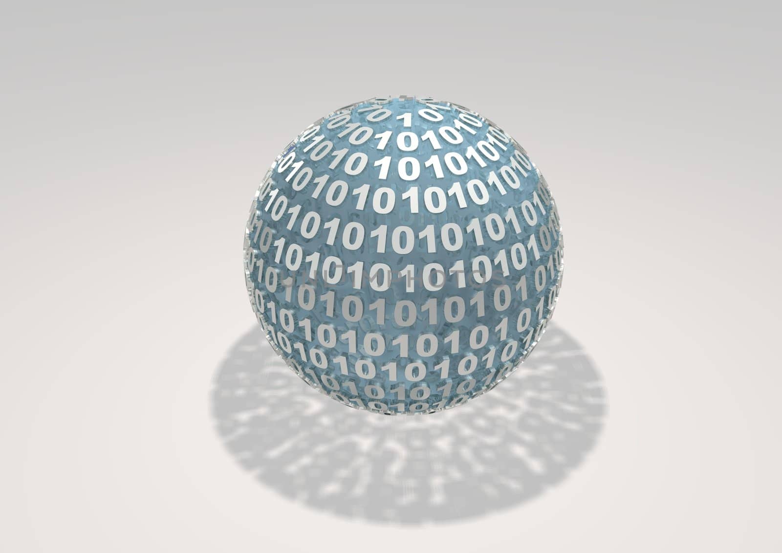 Binary Sphere on white background