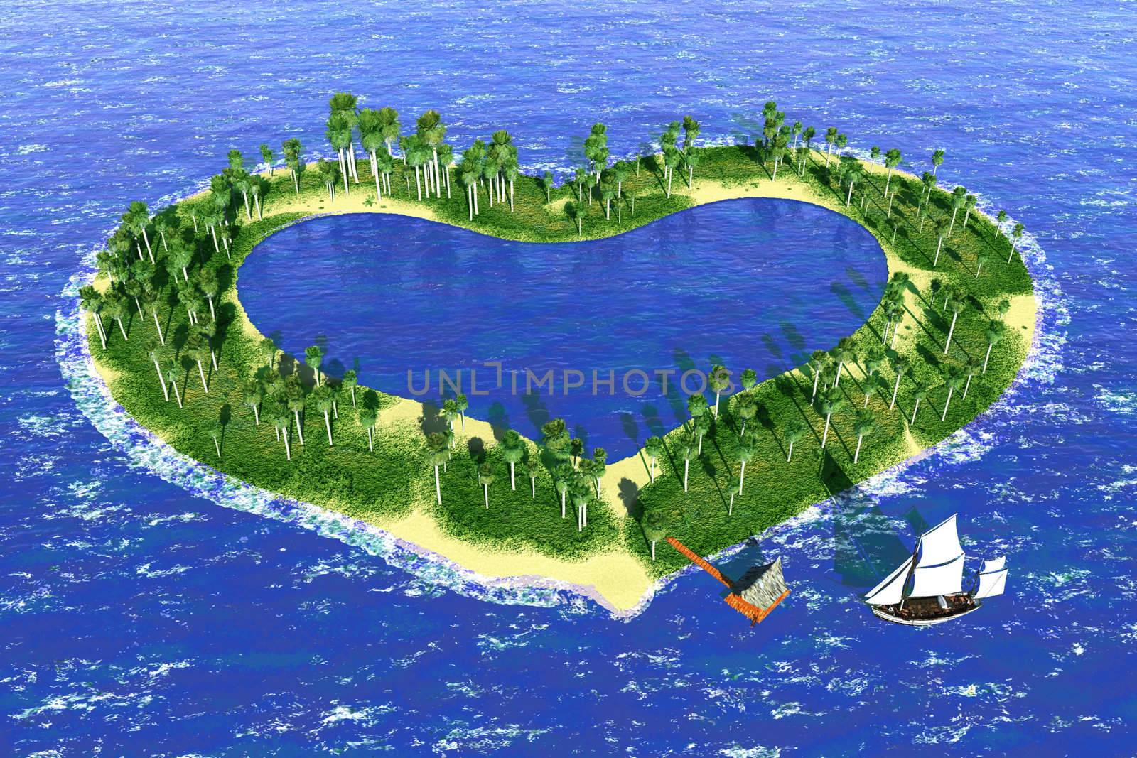 island heart by Sergydv