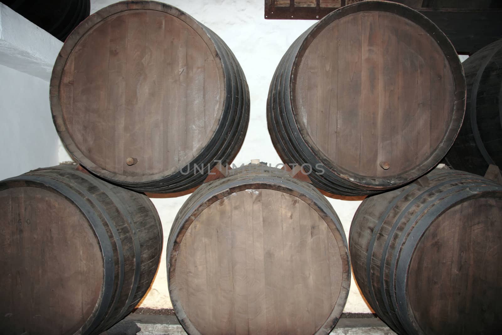 barrels in the wine region of lanzarote