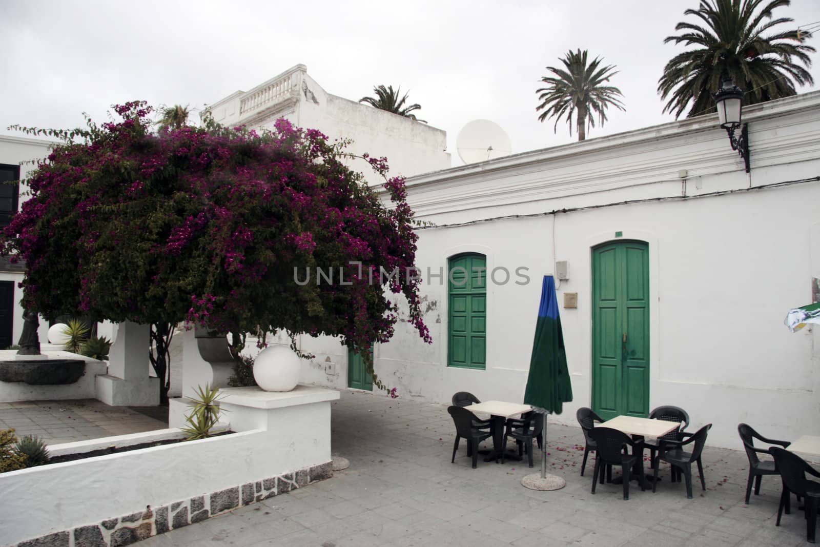 a court yard in a lanzarote town