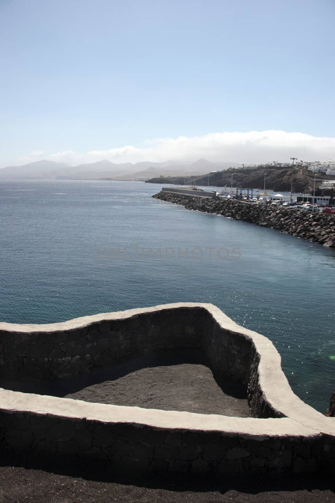 path on the lanzarote coast line