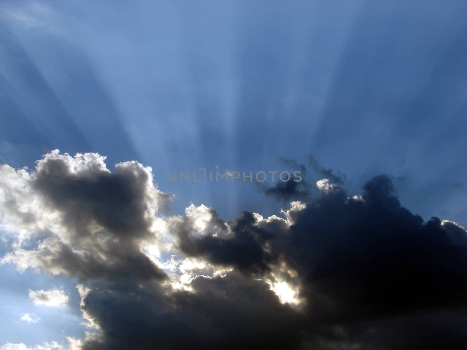 Clouds and sunrays 10 by Thorvis