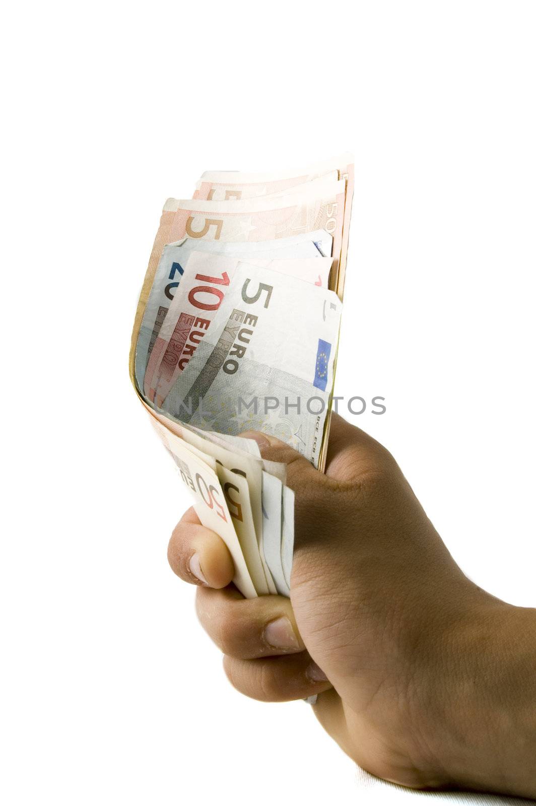 hand is holding money