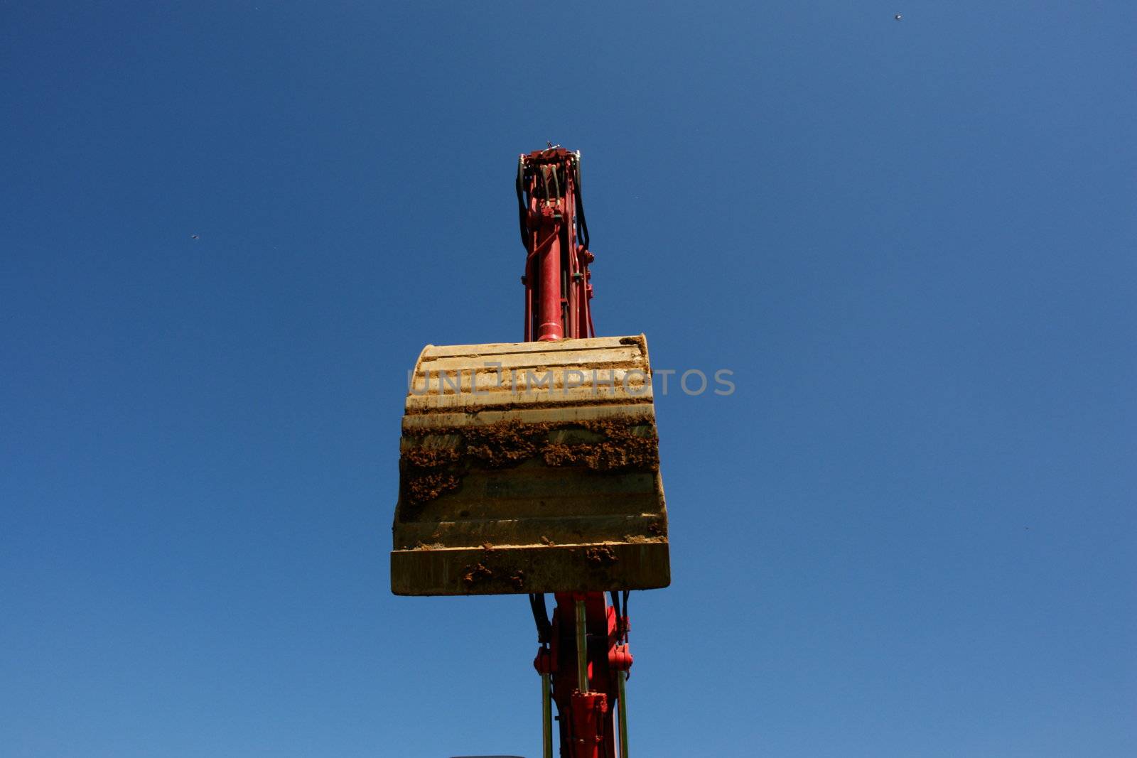 excavator on a building site