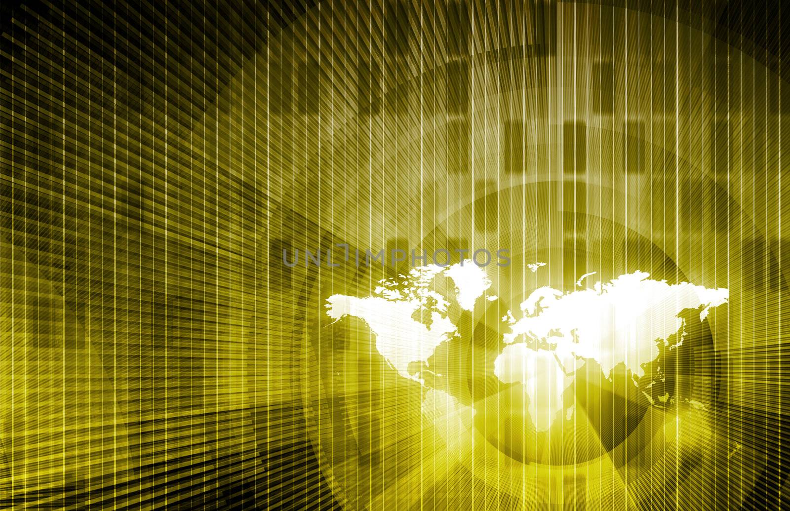 Security Network Data of the World Background