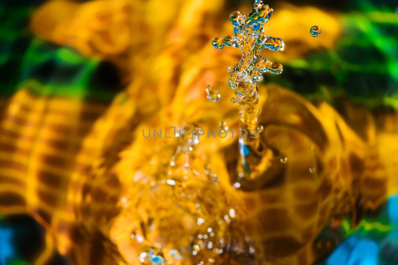 Water Drop Sculpture pattern of a rising column of water.