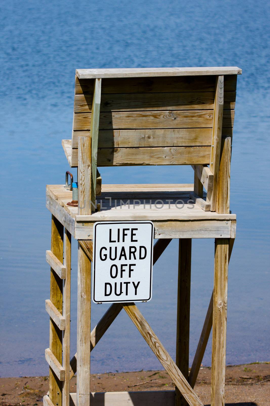 Life Guard off Duty chair at the beach.