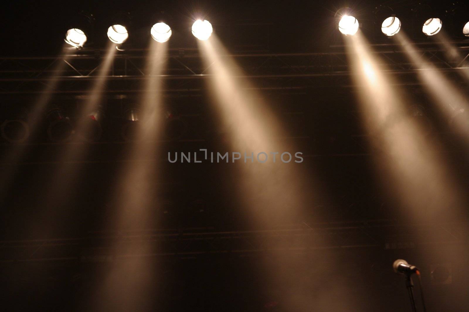 Disco lights at a big pop concert