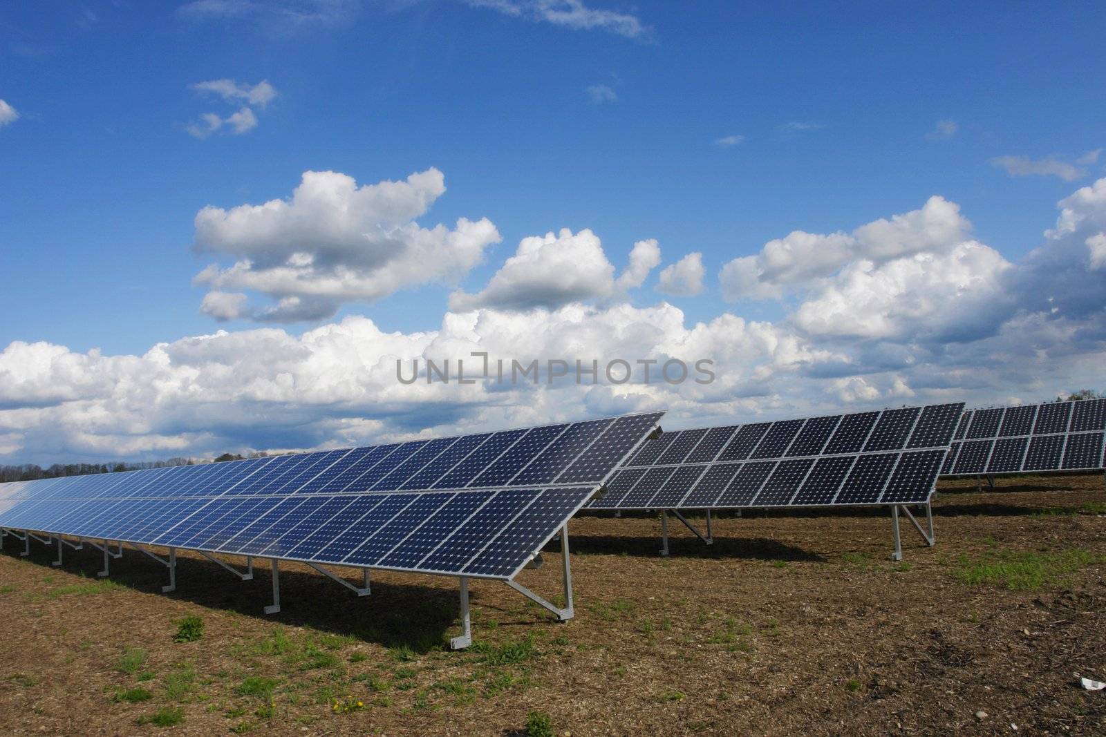 solar collector energy plant outside against sky