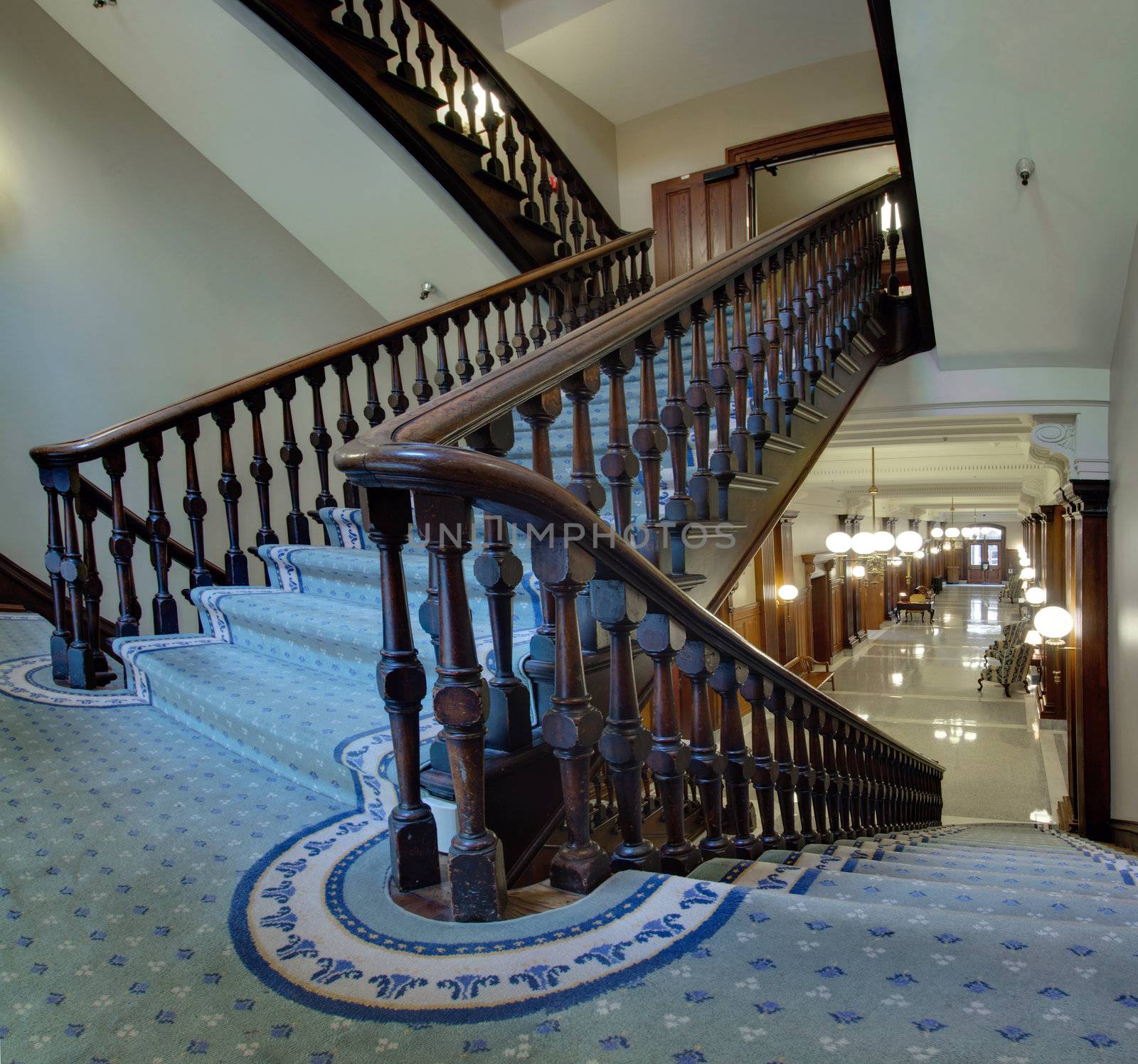 Old Staircase in Historic Pioneer Courthouse Portland Oregon