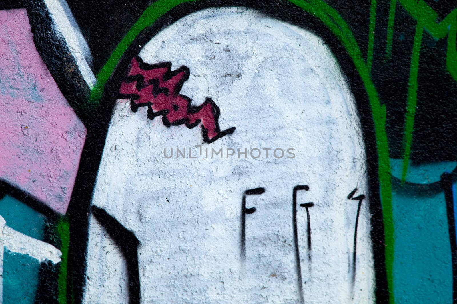 Sample of a kind of urban culture that comes true on the basis of painting the walls with spray and that commonly  is called Graffiti