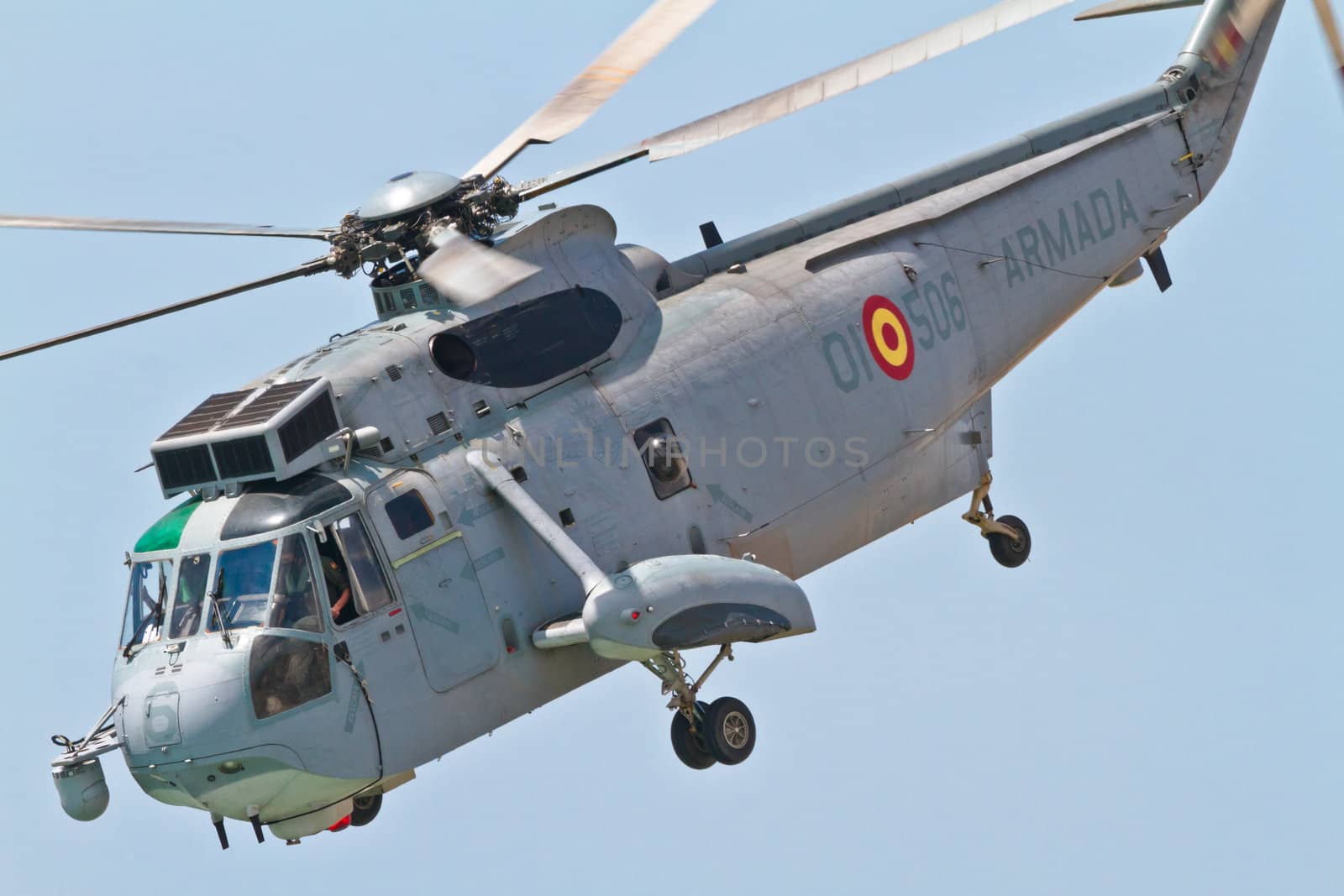 MALAGA, SPAIN-MAY 28: Helicopter Westland SH-3D/W Seaking of the Spanish Navy taking part in an exhibition on the day of the spanish army forces on May 28, 2011, in Malaga, Spain