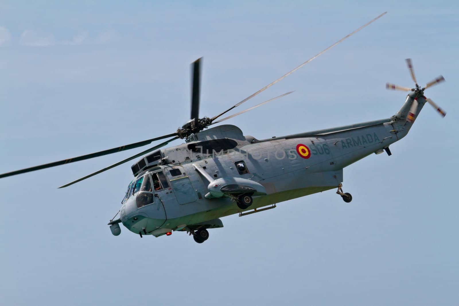 MALAGA, SPAIN-MAY 28: Helicopter Westland SH-3D/W Seaking of the Spanish Navy taking part in an exhibition on the day of the spanish army forces on May 28, 2011, in Malaga, Spain