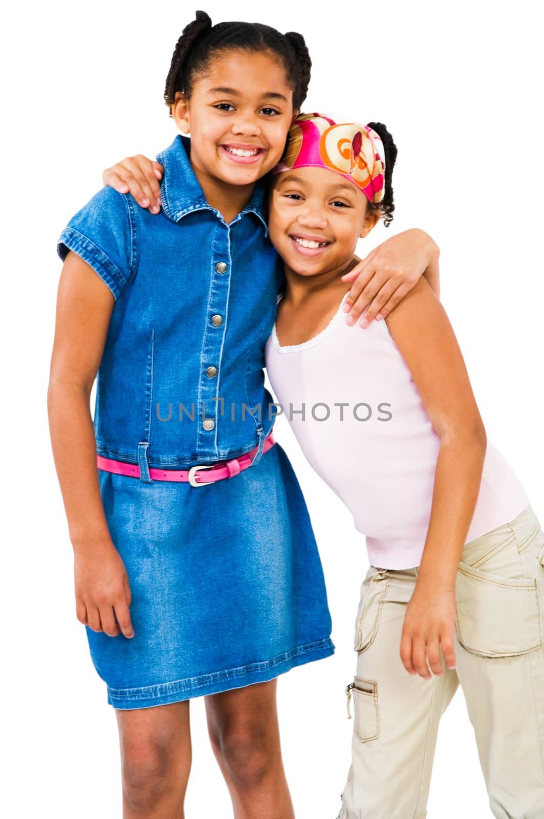 Portrait of two girls smiling by jackmicro