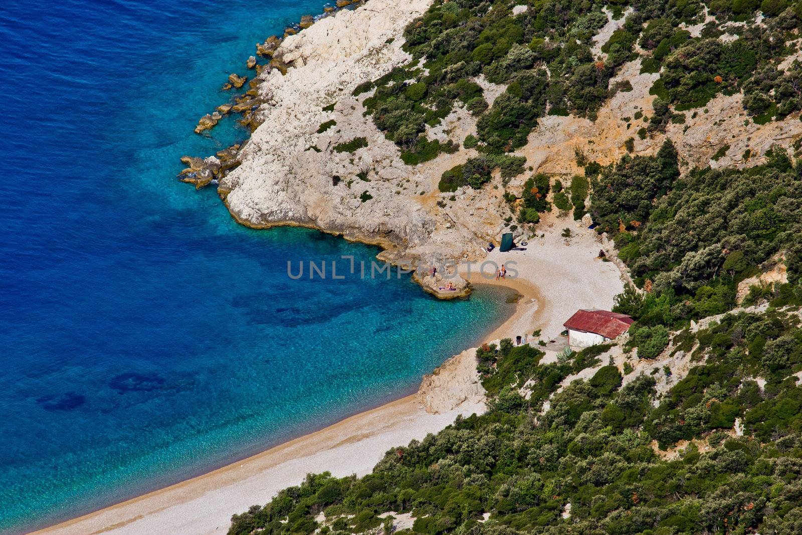 Beach Lubenice aerial by xbrchx