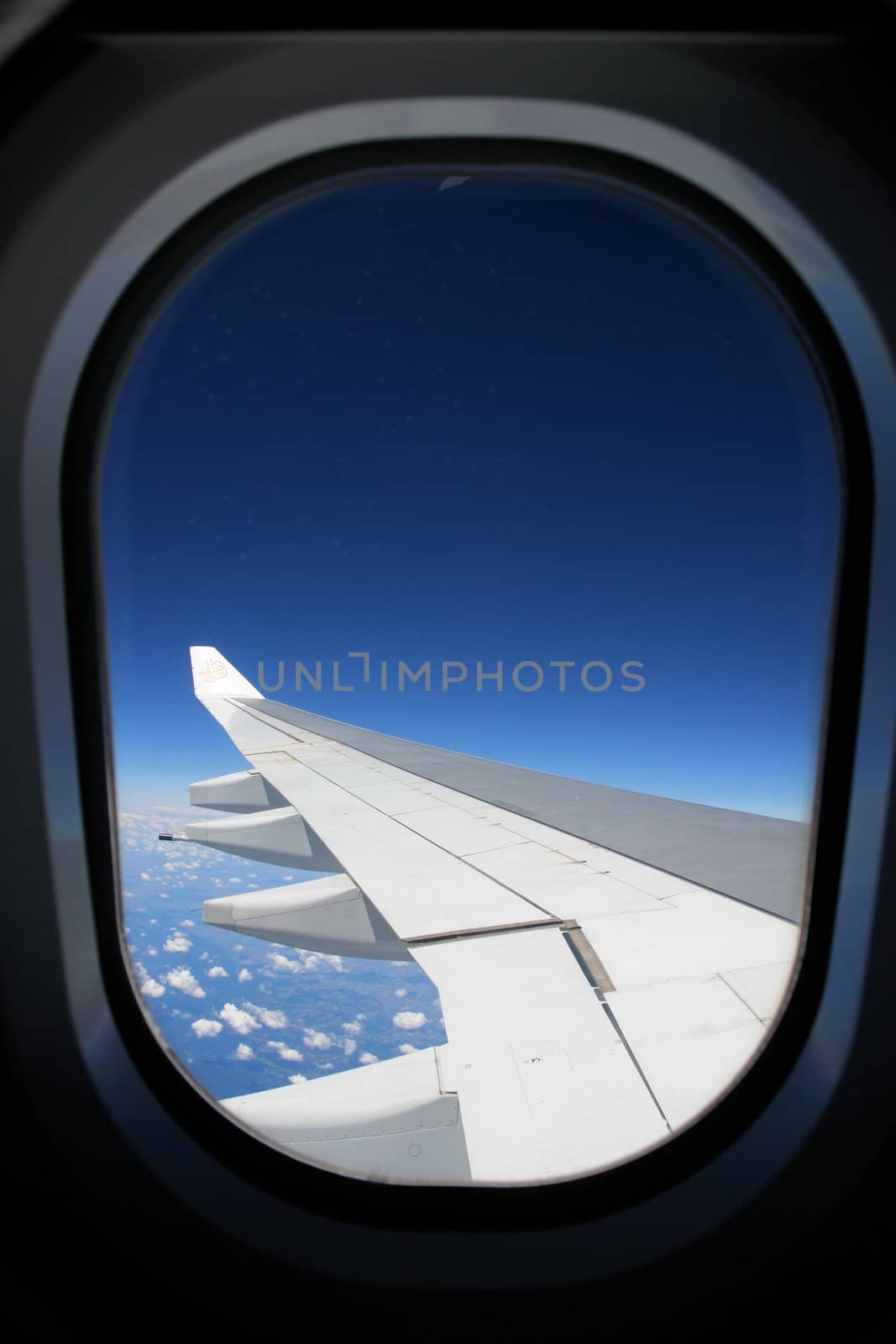 view from a window outside an airplane