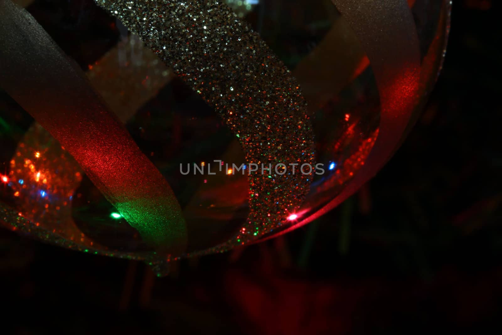 Christmas ornament hanging from a Christmas tree.