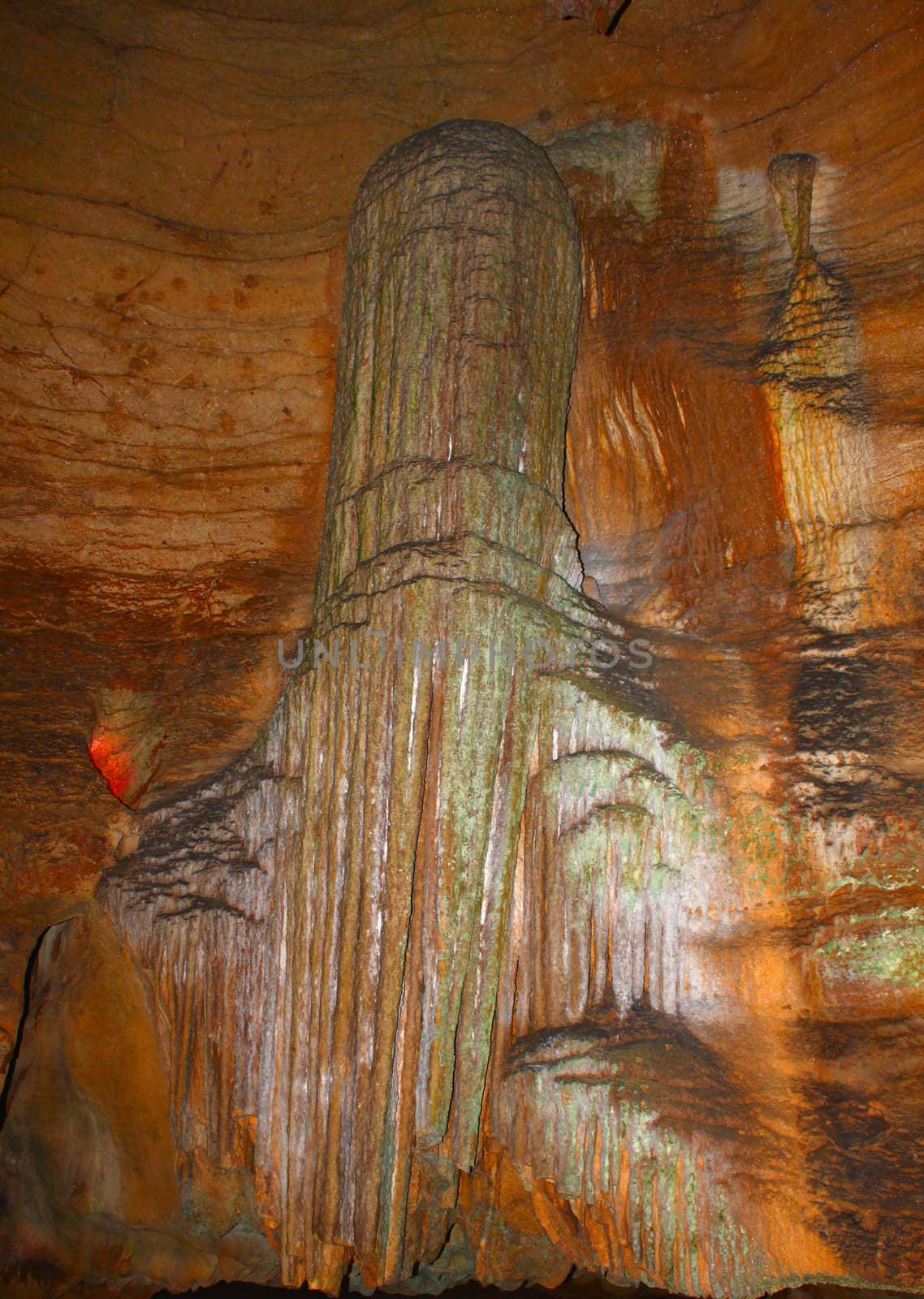 Amazing underground cave formations of Rickwood Caverns in Alabama.