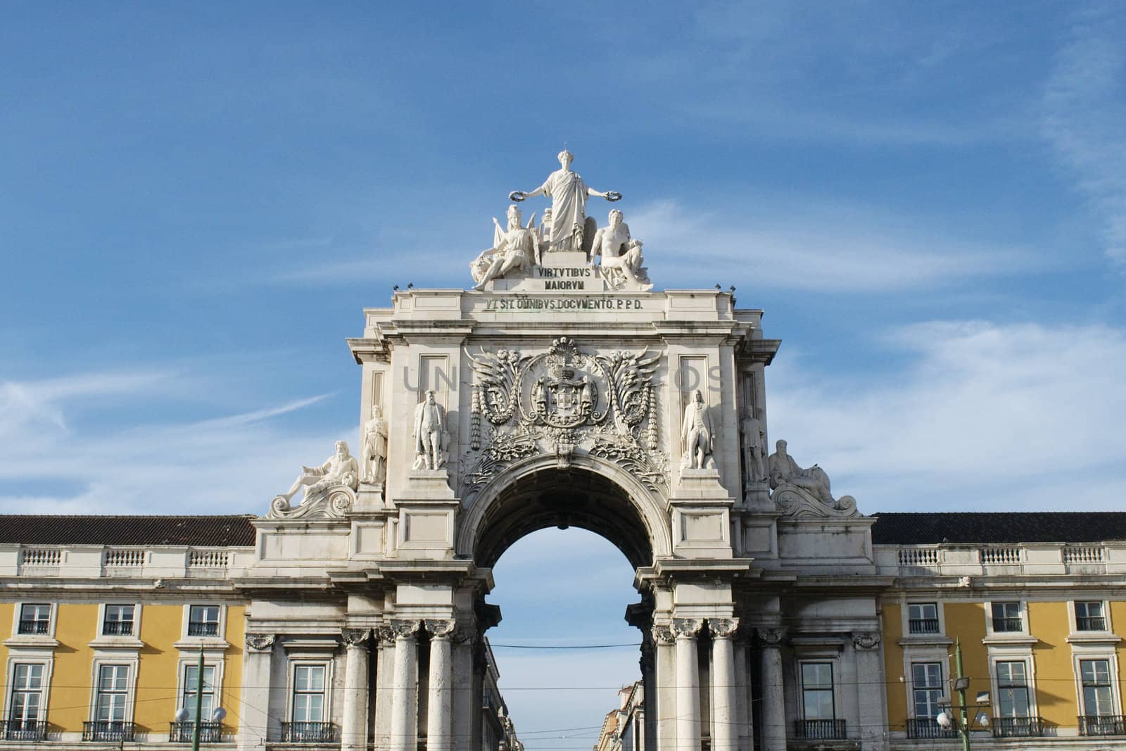 Archway of Augusta Street at Lisbon, Portugal
