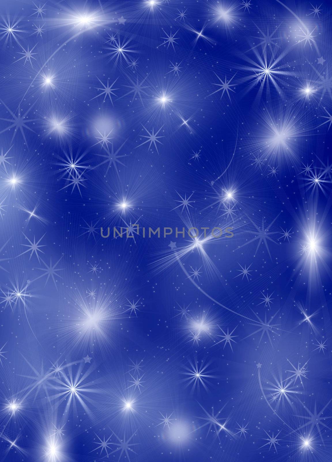 Background with shines, sparks. A blue background