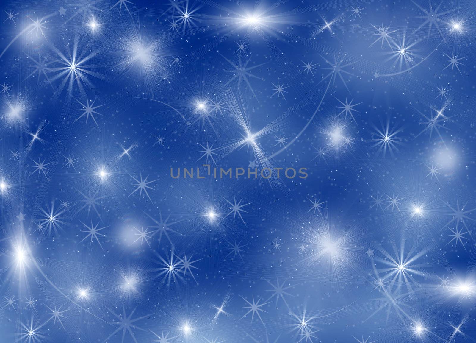 Background with shines, sparks. A blue background
