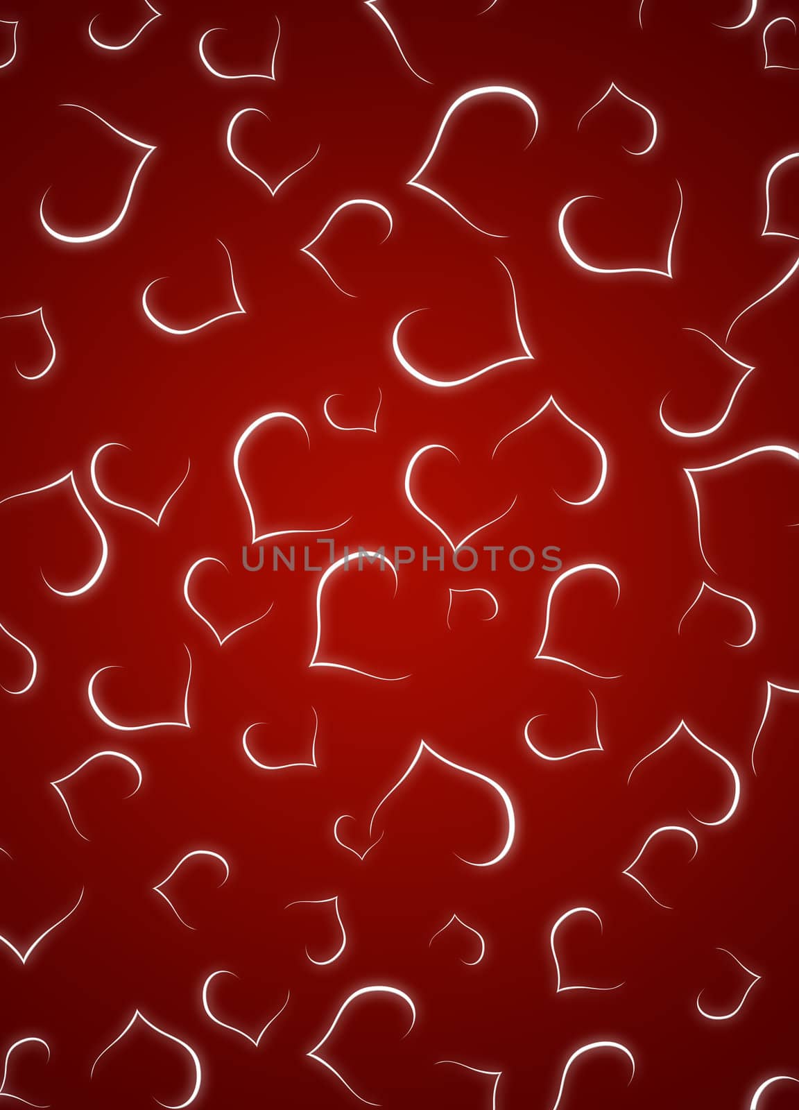 Background with heart. A red background