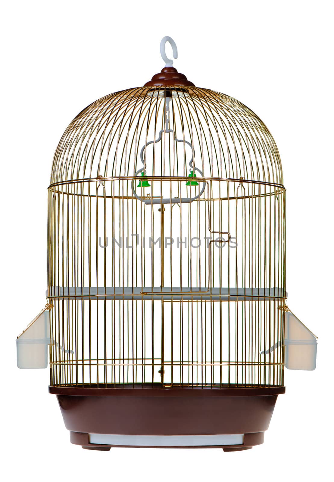 Gold cage. It is isolated on a white background.
