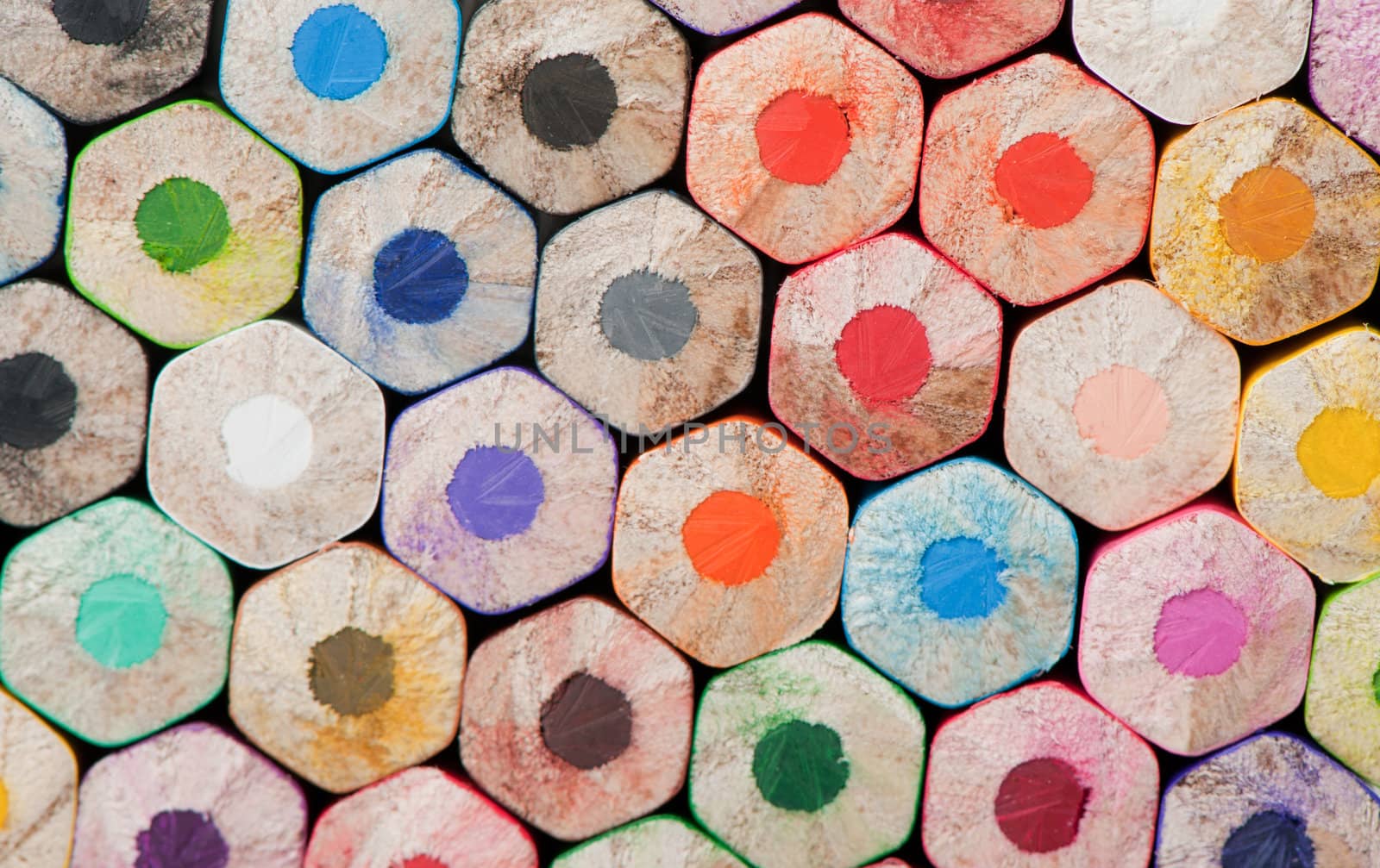 Set of color pencils.Photo close up. Background