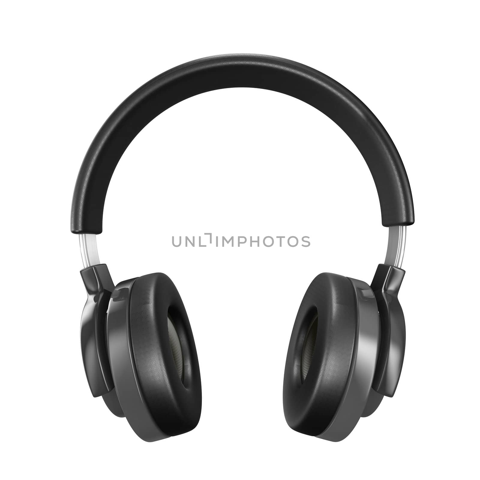 Headphone on white background. Isolated 3D image