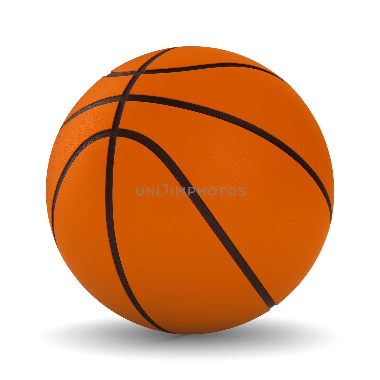 Basketball ball on white background. Isolated 3D image