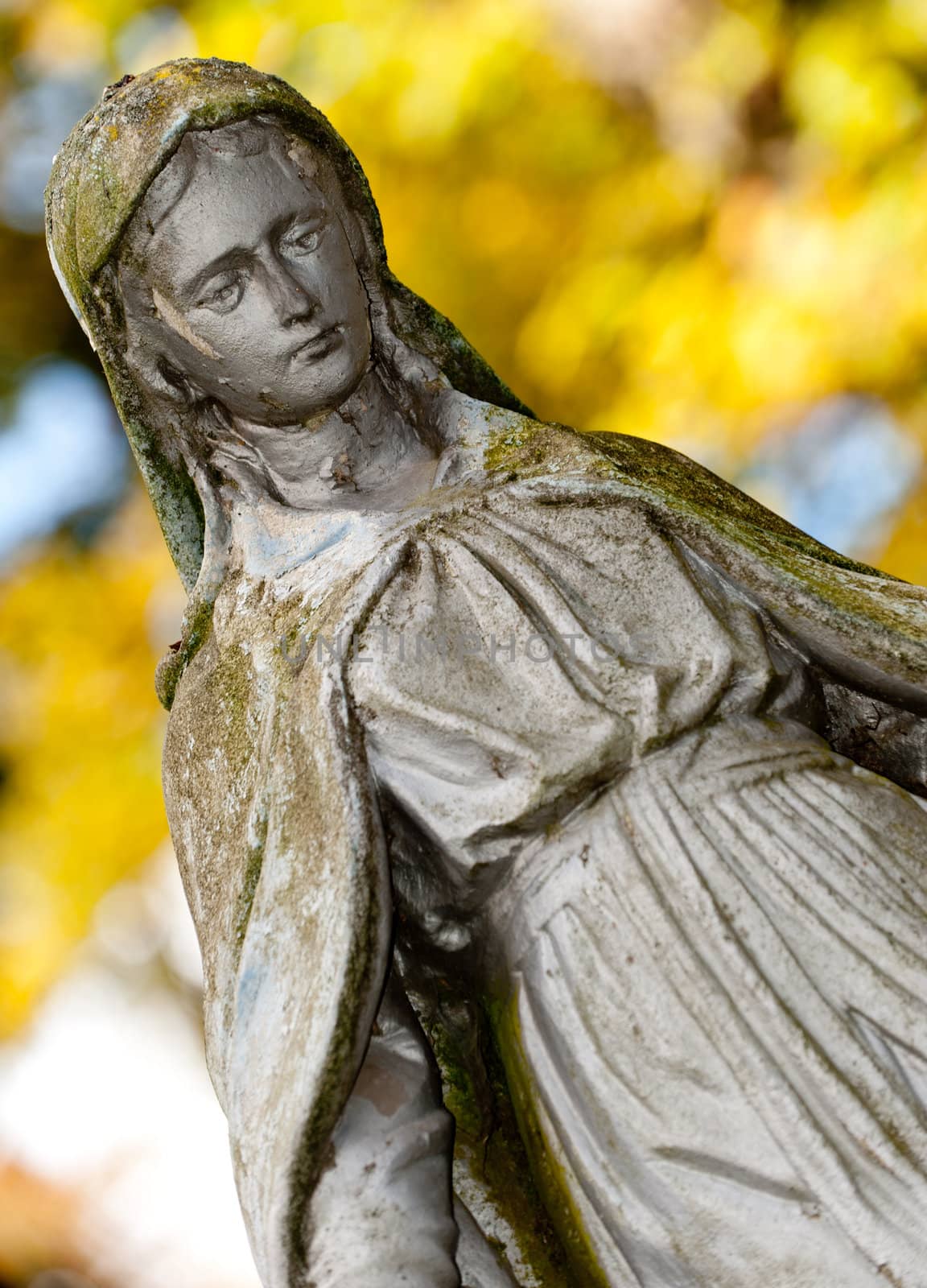 Monument Lady of Guadalupe on a cemetery. Since its creation in 1787 Lychakiv Cemetery Lvov, Ukraine