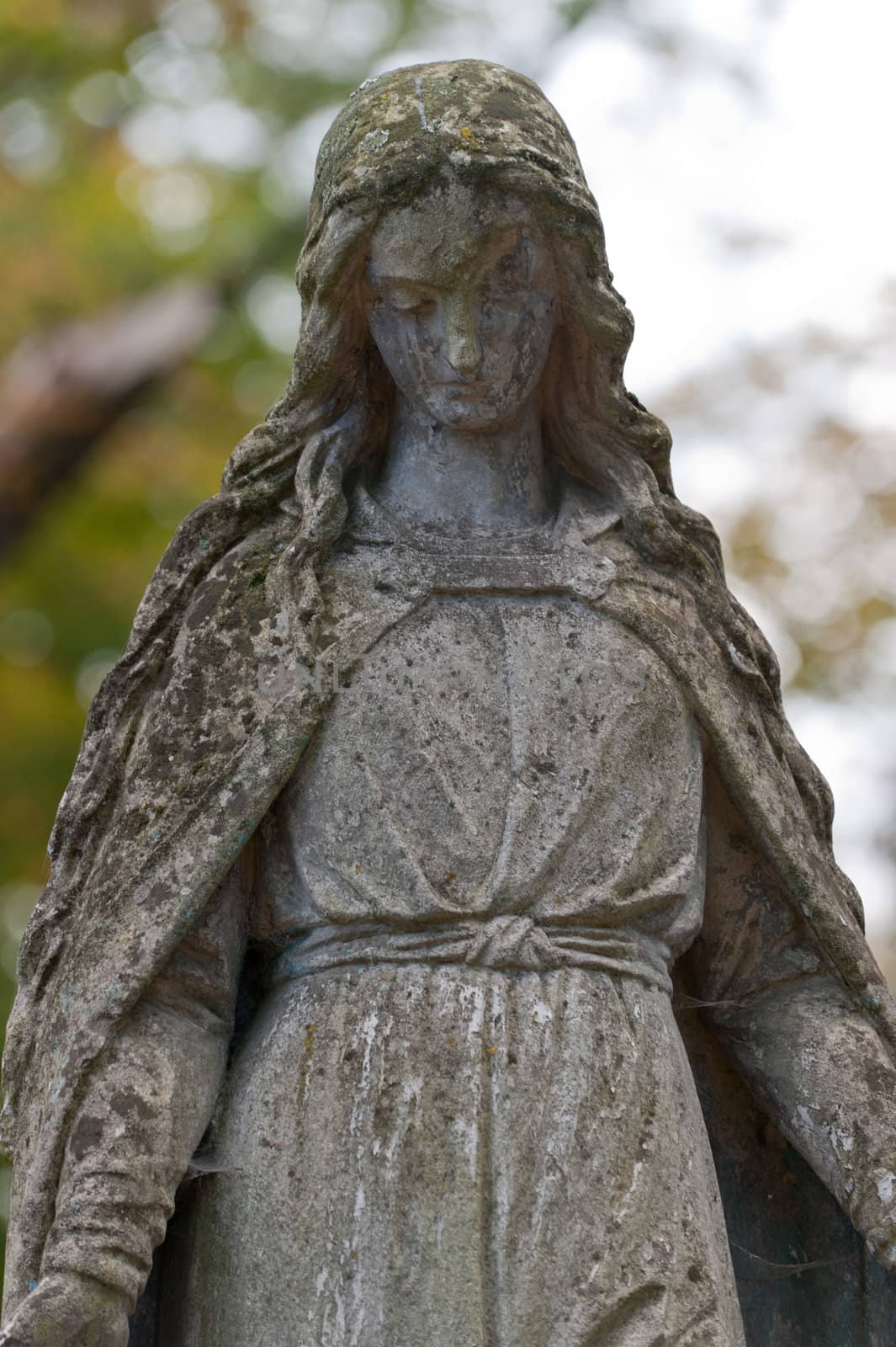 Monument Lady of Guadalupe on a cemetery. Since its creation in 1787 Lychakiv Cemetery Lvov, Ukraine