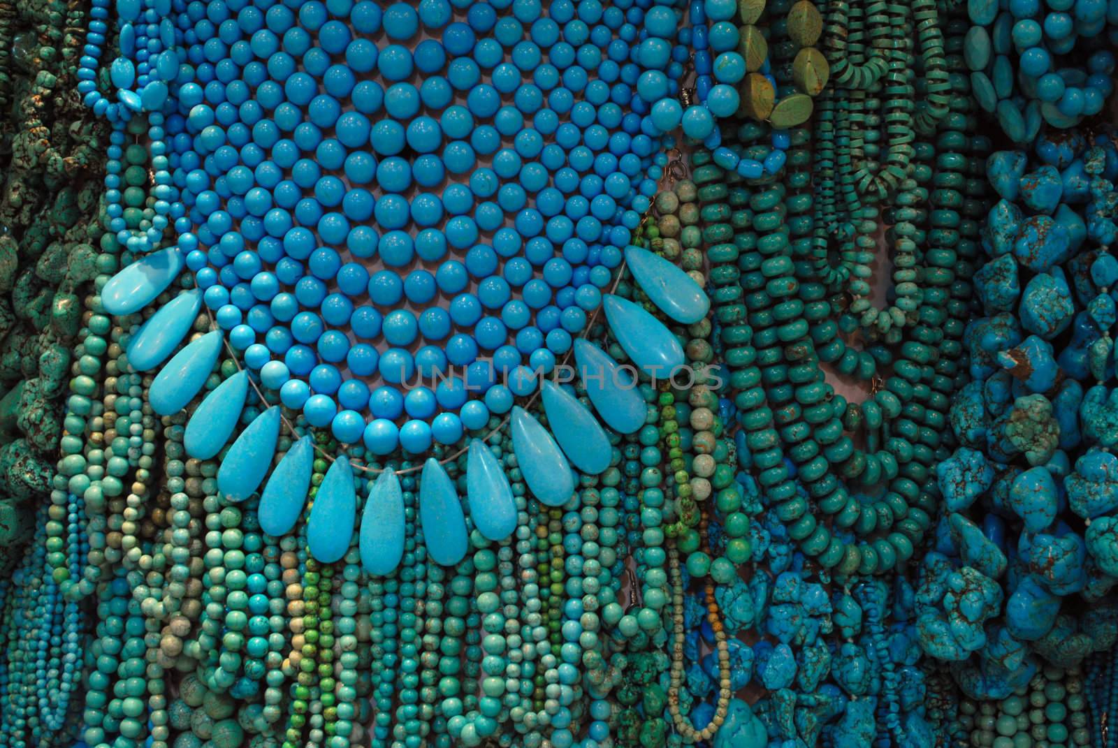 Necklaces at an egyptian market.