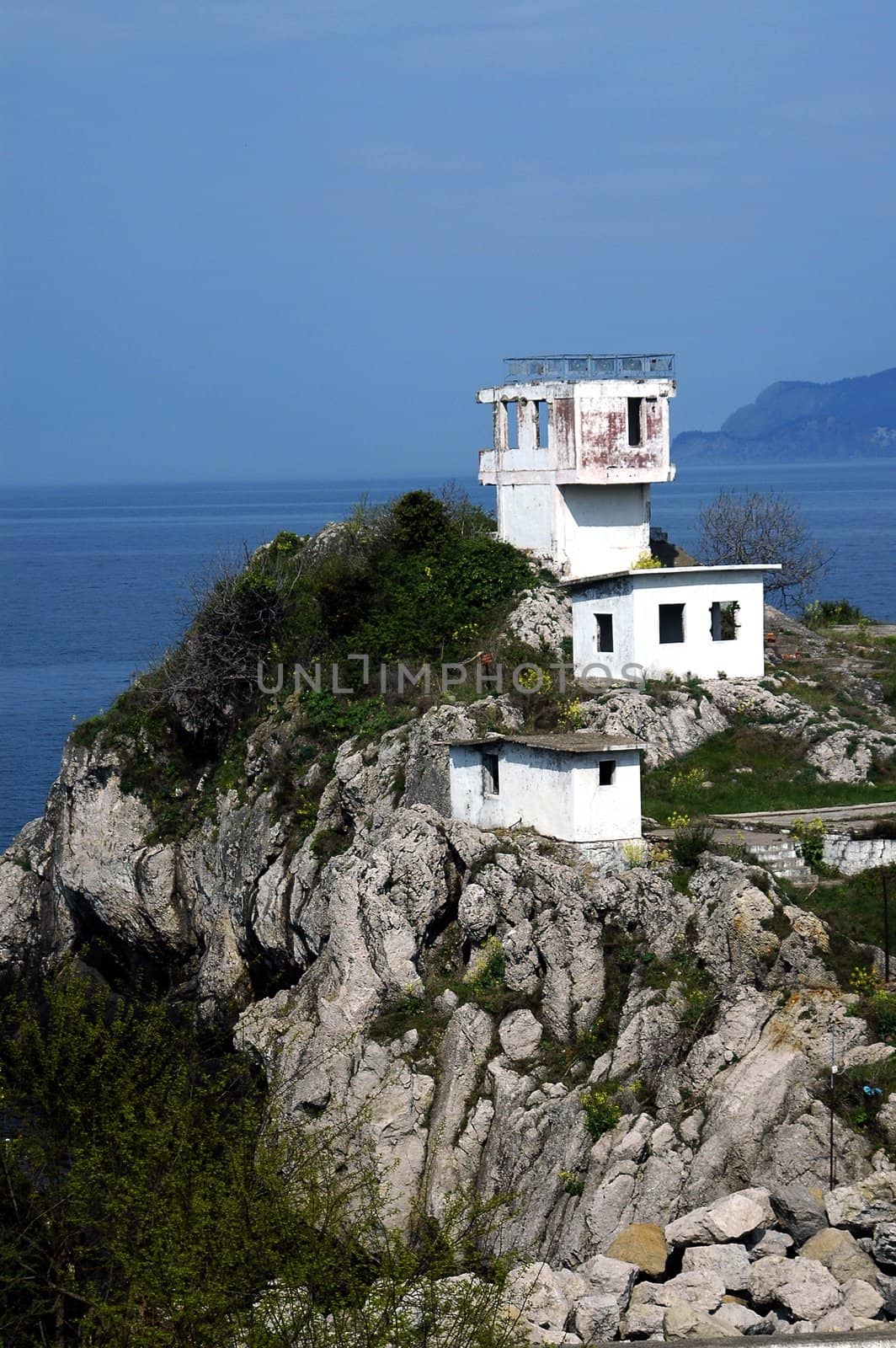 cliff in the city of amasra at black sea